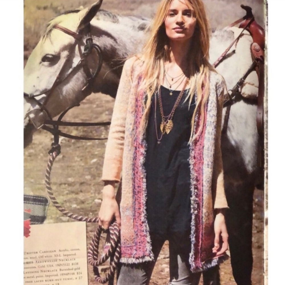 Free People Desert Drifter Chunky Cardigan Sweater Jacket RARE - Picture 9 of 9